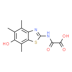 Acetic acid,[(6-hydroxy-4,5,7-trimethyl-2-benzothiazolyl)amino]oxo- (9CI) structure