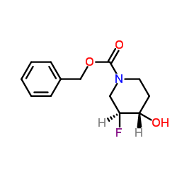 Benzyl (3S,4S)-3-fluoro-4-hydroxy-1-piperidinecarboxylate Structure