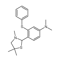 N,N-dimethyl-3-(phenylthio)-4-(3,5,5-trimethylthiazolidin-2-yl)aniline Structure