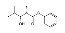 (2S,3R)-3-Hydroxy-2,4-dimethyl-pentanethioic acid S-phenyl ester Structure