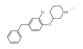 3-(4-Benzyl-2-bromophenoxy)piperidine hydrochloride结构式