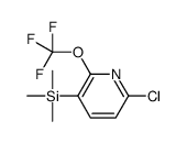 6-chloro-2-(trifluoromethoxy)-3-(triMethylsilyl)pyridine Structure