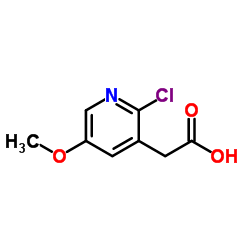2-CHLORO-5-METHOXYPYRIDINE-3-ACETIC ACID结构式