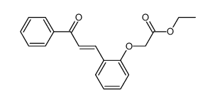 [2-((E)-3-Oxo-3-phenyl-propenyl)-phenoxy]-acetic acid ethyl ester Structure