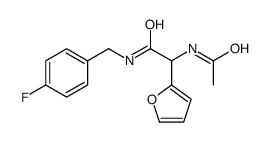 alpha-acetamido-N-(4-fluorobenzyl)-alpha-(furan-2-yl)acetamide structure