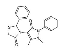 3-(1,5-dimethyl-3-oxo-2-phenyl-2,3-dihydro-1H-pyrazol-4-yl)-2-phenyl-1,3-thiazolidin-4-one结构式