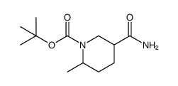 1,1-dimethylethyl 5-(aminocarbonyl)-2-methyl-1-piperidinecarboxylate Structure
