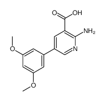 2-amino-5-(3,5-dimethoxyphenyl)pyridine-3-carboxylic acid结构式