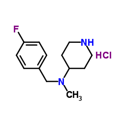 (4-Fluoro-benzyl)-methyl-piperidin-4-yl-amine hydrochloride结构式