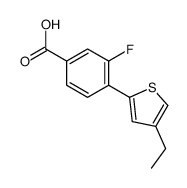 4-(4-ethylthiophen-2-yl)-3-fluorobenzoic acid Structure