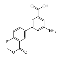 3-amino-5-(4-fluoro-3-methoxycarbonylphenyl)benzoic acid结构式