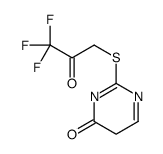 2-(3,3,3-trifluoro-2-oxopropyl)sulfanyl-5H-pyrimidin-4-one结构式