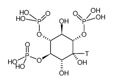 inositol-1,4,5-trisphosphate, d-[inositol-2-3h(n)]结构式