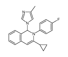 3-cyclopropyl-2-(4-fluorophenyl)-1-(4-methyl-1H-imidazol-1-yl)-1,2-dihydroisoquinoline结构式