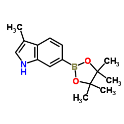 3-Methyl-6-(4,4,5,5-tetramethyl-1,3,2-dioxaborolan-2-yl)-1H-indole Structure