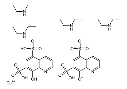 copper diethylamine oxyquinoline sulfonate Structure