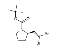 (R)-2-(2,2-dibromoethenyl)-1-pyrrolidinecarboxylic acid 1,1-dimethylethyl ester结构式
