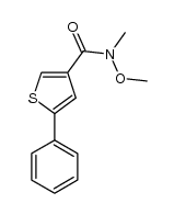 N-methoxy-N-methyl-5-phenylthiophene-3-carboxamide结构式