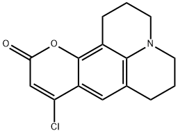 2,3,6,7-tetrahydro-9-chloro-1H,5H-quinolizino-coumarin Structure