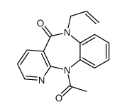 11-acetyl-6-prop-2-enylpyrido[3,2-c][1,5]benzodiazepin-5-one结构式