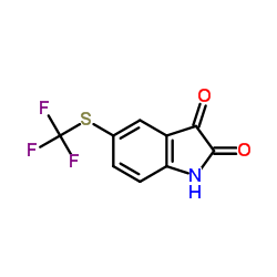 5-[(Trifluoromethyl)sulfanyl]-1H-indole-2,3-dione结构式