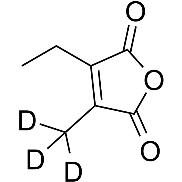 2-Ethyl-3-methylmaleic anhydride-d3结构式