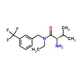 N-Ethyl-N-[3-(trifluoromethyl)benzyl]-L-valinamide结构式