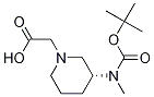 [(R)-3-(tert-Butoxycarbonyl-Methyl-aMino)-piperidin-1-yl]-acetic acid Structure