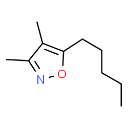 Isoxazole, 3,4-dimethyl-5-pentyl- (9CI) structure