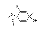 3-Bromo-4,4-dimethoxy-1-methyl-2,5-cyclohexadien-1-ol结构式