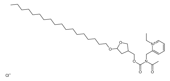 (5-octadecoxyoxolan-3-yl)methyl N-acetyl-N-[(1-ethylpyridin-1-ium-2-yl)methyl]carbamate,chloride结构式