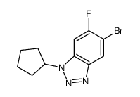 5-Bromo-1-cyclopentyl-6-fluoro-1,2,3-benzotriazole结构式