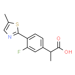 3-Fluoro-α-methyl-4-(5-methyl-2-thiazolyl)benzeneacetic acid Structure