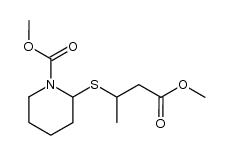 methyl 2-((4-methoxy-4-oxobutan-2-yl)thio)piperidine-1-carboxylate结构式