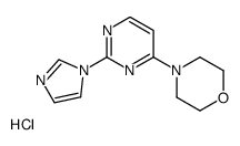 4-(2-imidazol-1-ylpyrimidin-4-yl)morpholine,hydrochloride结构式