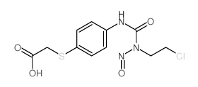 Acetic acid, [[p-[3- (2-chloroethyl)-3-nitrosoureido]phenyl]thio]-结构式