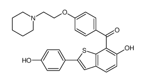 [6-hydroxy-2-(4-hydroxyphenyl)-1-benzothiophen-7-yl]-[4-(2-piperidin-1-ylethoxy)phenyl]methanone Structure