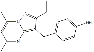 4-((2-ethyl-5,7-dimethylpyrazolo[1,5-a]pyrimidin-3-yl)methyl)aniline结构式
