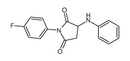 3-anilino-1-(4-fluorophenyl)pyrrolidine-2,5-dione结构式