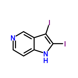 2,3-Diiodo-1H-pyrrolo[3,2-c]pyridine结构式