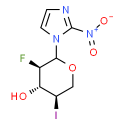 1-(2-fluoro-4-iodo-2,4-dideoxyxylopyranosyl)-2-nitroimidazole Structure