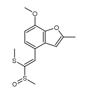 (E)-7-methoxy-2-methyl-4-(2-methylsulfinyl-2-methylthioethylidene)benzo[b]furan结构式
