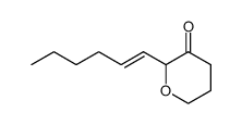 2-<(E)-hex-1'-enyl>tetrahydropyran-3-one结构式