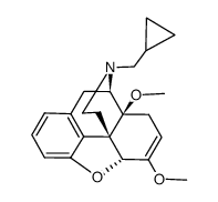 17-cyclopropylmethyl-6,7-didehydro-4,5α-epoxy-6,14-dimethoxymorphinian结构式