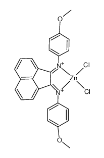 {(bis(p-methoxyphenylimino)acenaphthene)zinc chloride}结构式