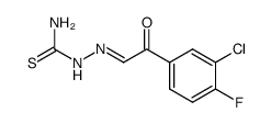 2-(2-(3-chloro-4-fluorophenyl)-2-oxoethylidene)hydrazine-1-carbothioamide结构式