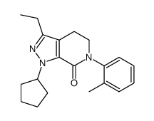 1-cyclopentyl-3-ethyl-6-(2-methylphenyl)-4,5-dihydropyrazolo[3,4-c]pyridin-7-one Structure