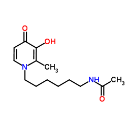 N-[6-(3-Hydroxy-2-methyl-4-oxo-1(4H)-pyridinyl)hexyl]acetamide结构式