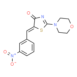 5-{3-nitrobenzylidene}-2-(4-morpholinyl)-1,3-thiazol-4(5H)-one结构式