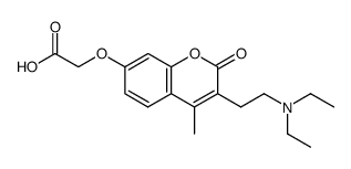 [3-(2-diethylamino-ethyl)-4-methyl-2-oxo-2H-chromen-7-yloxy]-acetic acid Structure